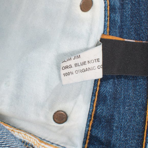 Nudie Jeans ๐ฎ๐น Men's Slim Jim Jeans 30x34 - Orig. Blue Note - Picture 7 of 9